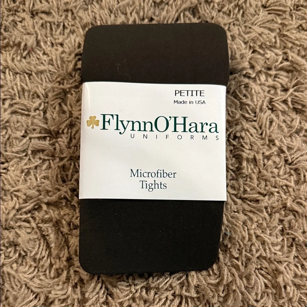 Women's Black Microfiber Tights - Picture 1 of 3